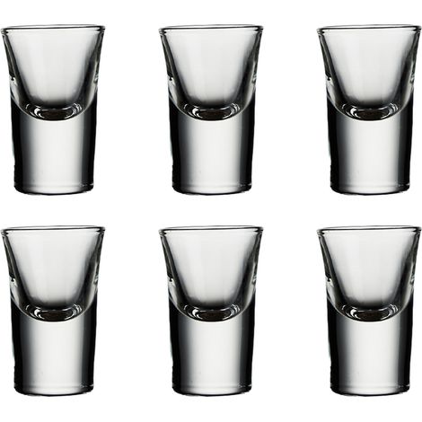 Verre À Liqueur - Verre À Whisky Et Tequila - Base Épaisse - Transparent - Lot De 6