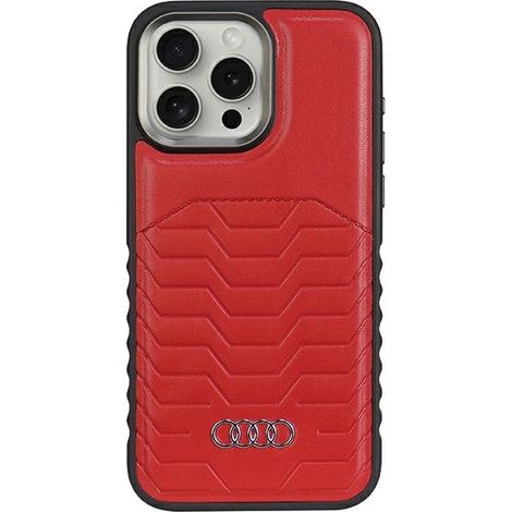 iPhone 14 Pro con custodia Audi MagSafe rossa (1/5)