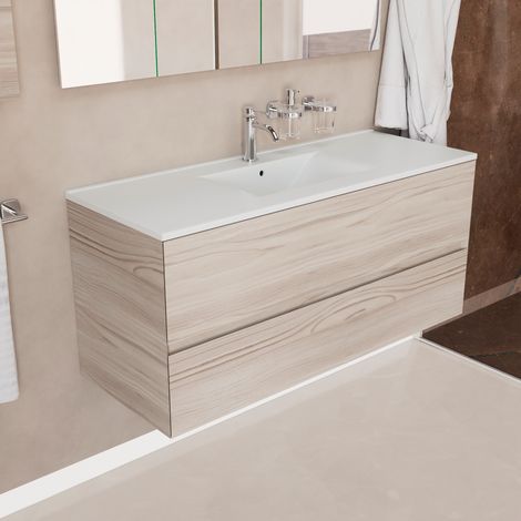 Inda - Mobile bagno 120 cm Onice Larice sand con 2 cassetti e (1/4)