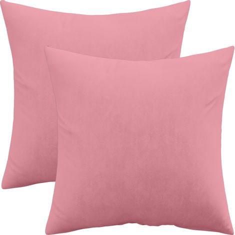 Set aus 2 Samtkissen - Bezug und Füllung - Mesmal Pastellpink