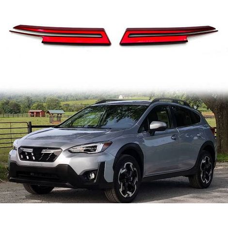 1 pair of decorative trim strips for the front grille of 2021-2023 Subaru XV/Crosstrek (1/4)