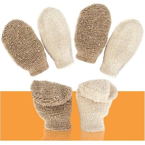4 Pcs Gant Exfoliant Lavable,Gant de Toilette Exfoliant Convient à Tous les Types de Peaux, Gant Gommage Corps Pour Enfant Adult (1/4)