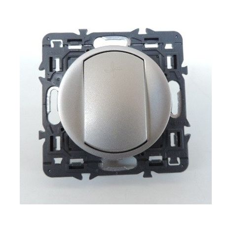 Legrand – Commande VMC Céliane titane encastré – Plaque finition métal – Compatible avec Céliane Netatmo – Pour contrôle éclairage et volets