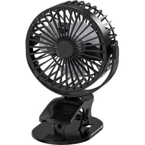 Ventilateur de bureau avec pince USB, 3 vitesses, silencieux et puissant, idéal pour chambre, dortoir ou bureau. (1/5)