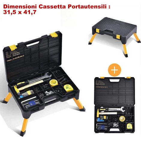 SGABELLO STEPBOX MULTIFUNZIONE CON VASCHETTA PORTAUTENSILI (1/5)