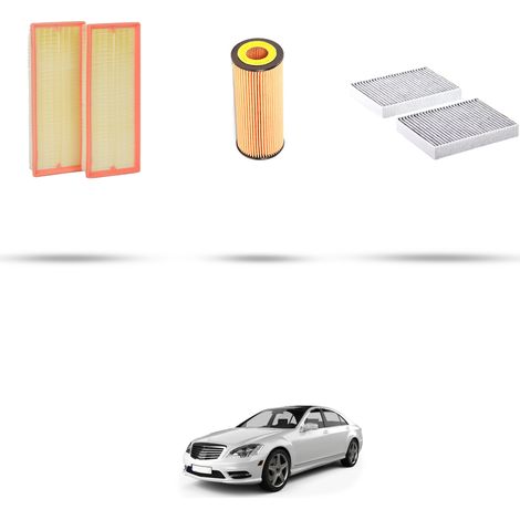 Kit tagliando 3 filtri compatibile con Mercedes Classe S (W221) 400 Hybrid 205kw Dal 2009 (1/5)