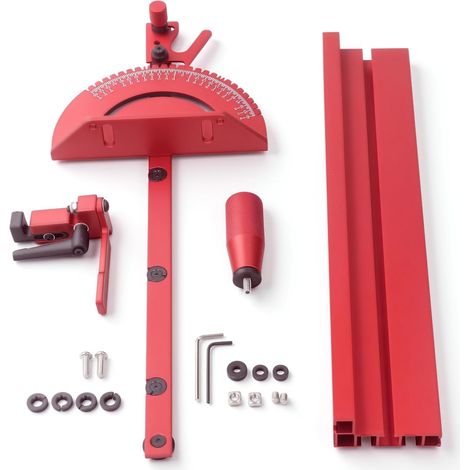 Système de Jauge à Onglets pour Scie à Table jauge a onglet scie sur table Système de Jauge à Onglets, Clôture avec Butée de Limite, Jauge à Onglets Précise Accessoires pour scie sur table (1/5)