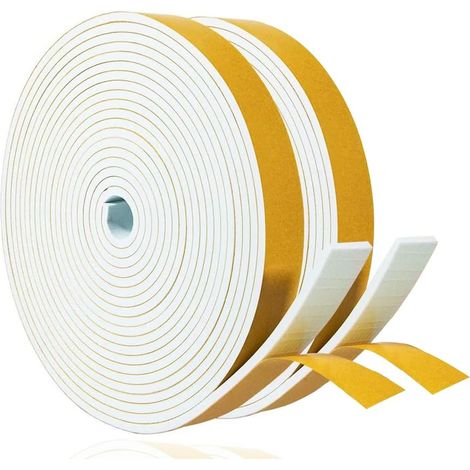 Dichtungsband – 10 m – Gummi – Staub- und schalldicht – Für Türen und Fenster – 25 x 3 mm, weiß (1/5)