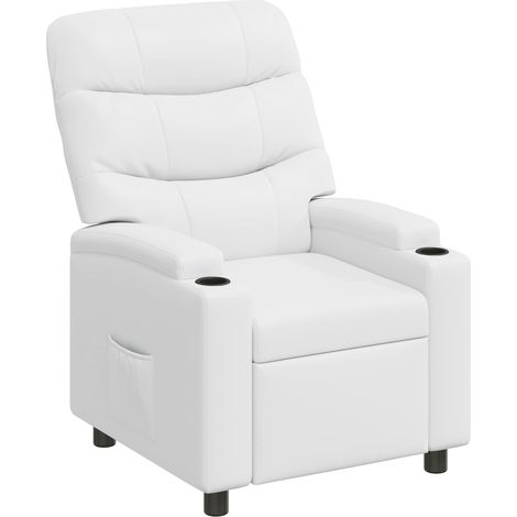 Sillón reclinable Blanco 75 x 93 x 102 cm Tela vidaXL (1/5)