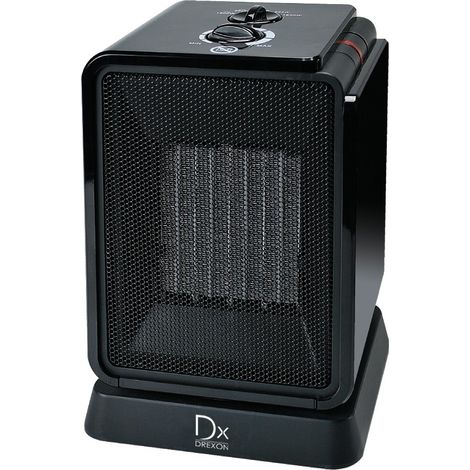 Chauffage céramique électrique oscillant 1800W – Double isolation – Pour espaces confinés – Coloris noir ou rouge – Zanussi (1/4)