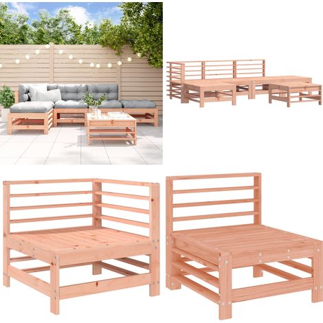 6-tlg. Garten-Lounge-Set Massivholz Douglasie - Gartenmöbel - Loungesessel - Outdoor Möbel - Douglasie - Holzmöbel - Home & Living