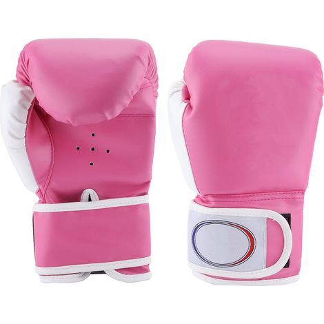 1 paire de gants de boxe pour enfants, sac de boxe, entraînement de Sparring pour garçons et filles, rose (1/5)