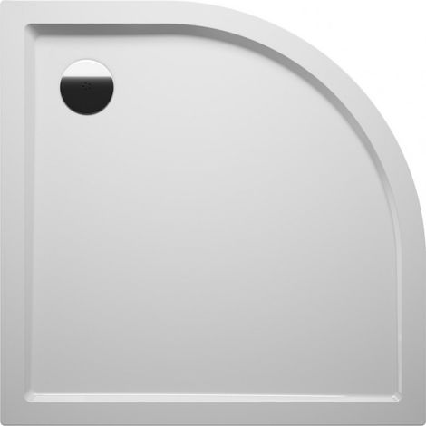 Receveur de douche acrylique quadrant RIHO DAVOS 281 90x90x4,5 cm avec pieds et tablier-Blanc-Blanc-90.00 --