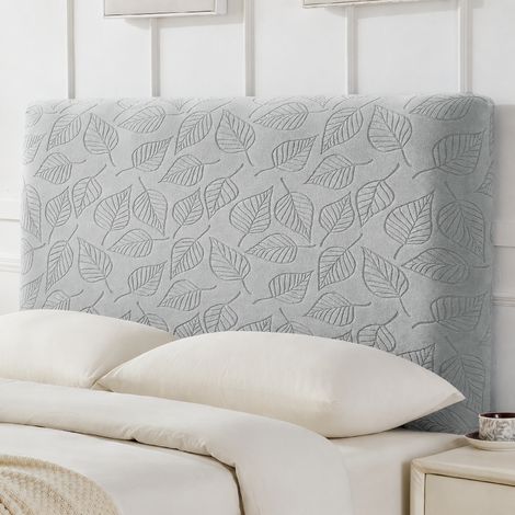 Housse de tête de lit élastique jacquard 1,5 m gris lait feuilles 1.5 1.4-1 7 réf 25 × 20 × 5 cm 420 g – Livraison gratuite