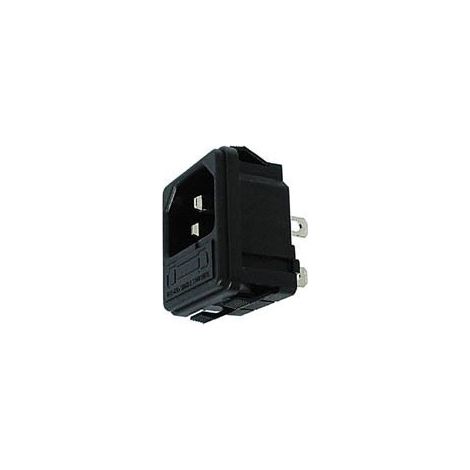Embase male clipsable pour chassis - avec porte-fusible