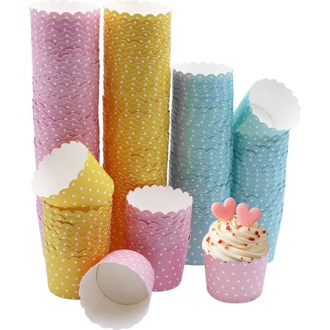 150 Pièces Caissette Muffins Papier, Résistant Aux Hautes Températures Caissettes Cupcake, Résistant à l'Huile Moule Muffins Papier Adapté à la Cuisson de Muffins, Réunions de Famille,Parent,- (1/5)