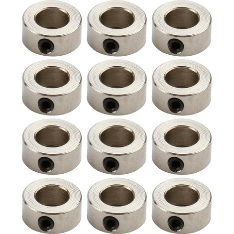 12pcs Gauge of Depth for Bits 6mm Drill Depth Clamps of Tightening for Depth of Drilling, Rings of Stop 6mm in Steel Durable, Accessories for Assembly Precise with Anchors (1/5)