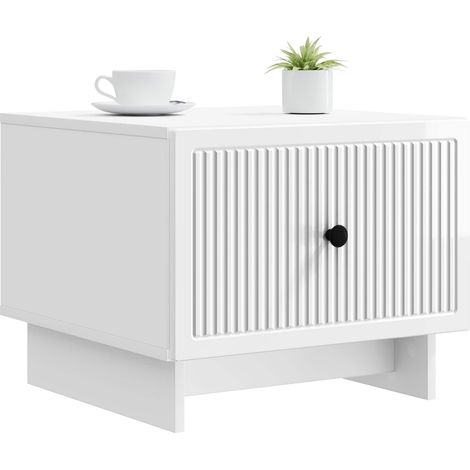 Maison Exclusive - Couchtisch Hochglanz Weiß 49 x 50 x 40 cm Holz