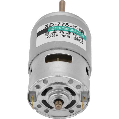 Moteur 775 à grande vitesse, 80 W, couple élevé, arbre d'extension, moteur CC (24 V, 20 000 tr/min) (1/5)