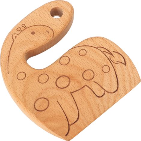 Coupe-fruits et légumes en bois sécurisé avec motif girafe, couteau de cuisine pour enfants, accessoire de cuisine. (1/5)