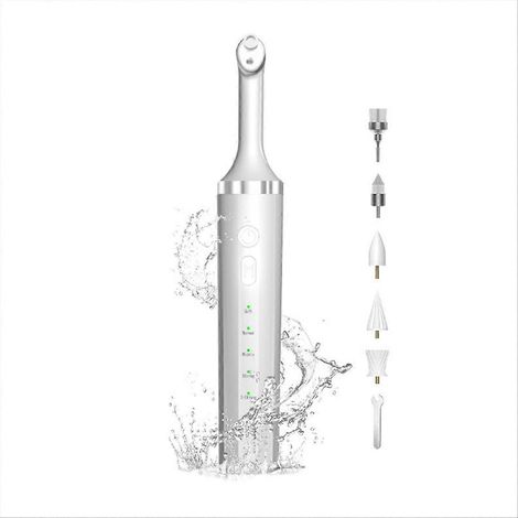 Polisseuse dentaire avec 5 têtes de brosse, 5 vitesses et lumière LED, étanche IPX6, kit de polissage dentaire, outils de nettoyage des dents (1/5)