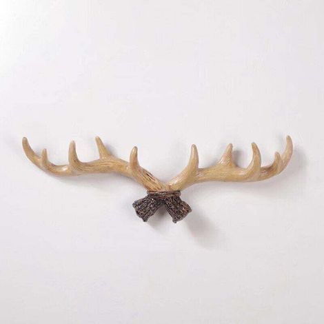 Décoration murale créative crochet en bois de cerf personnalité de la maison tête de cerf tenture murale crochet porte-manteau (1/4)