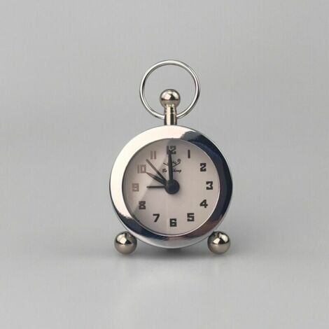 Réveil Matin à Double Cloche, Réveil Rétro Silencieux Horloge de Chevet avec Lumière de Nuit pour Sommeil Bureau Chambre Voyage (1/5)