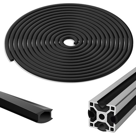 Joint de Profilé en Aluminium 10m - Joint Etanchéité Extérieur PVC pour Rainure 8MM - Compatible avec Profilés Standard 30/40 (1/5)