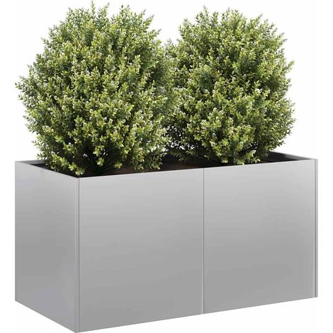 Jardinera 80x40x40 cm de acero galvanizado vidaXL (1/5)