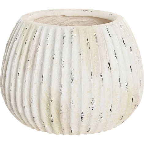 Vase blanc magnesia style romantique pour une déco élégante - blanc texturé effet patiné (1/3)