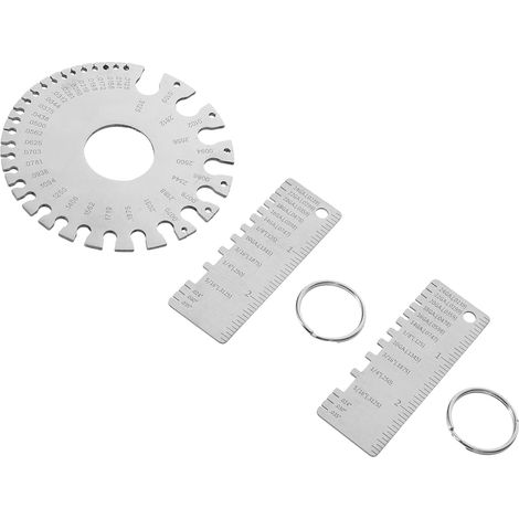 Jauge D'épaisseur de Soudure Outil de Mesure 3pcs en Acier Inoxydable pour Mesures Précises Jauge de Soudage Multifonctionnelle pour Soudeurs (1/5)