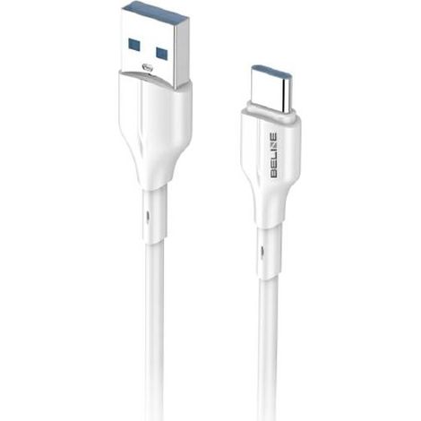 Cable USB-A/USB-C Beline 1m 25W Biały