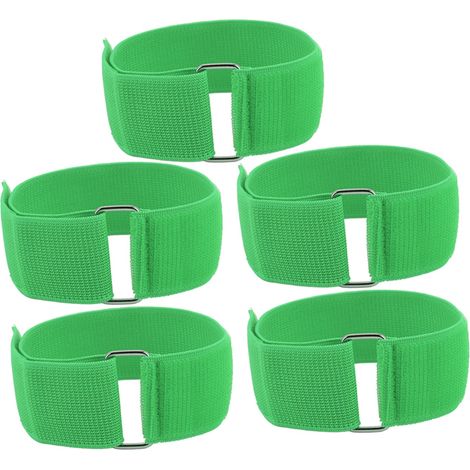 5 Pièces Sangles pour Course à 3 Pattes Jeux de Relais Extérieur en Groupe Fête Anniversaire Carnaval Journée Champêtre Vert (1/5)