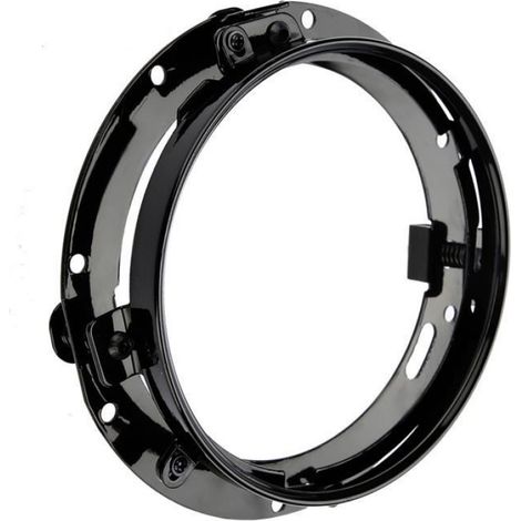 Support de Montage pour Phare - Alliage d'Aluminium - Pour Phare Rond 7 Pouces - Compatible Jeep JK 2007-2016 et Motocyclettes Harley-Davidson - Noir ou Argent - 1 Pièce (1/4)