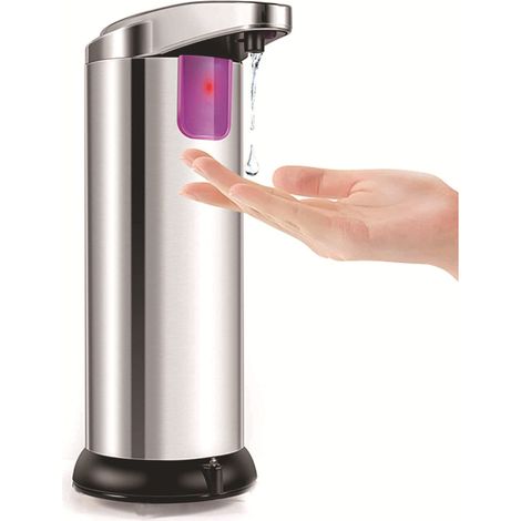 Automatic soap dispenser, touchless stainless steel soap dispenser, infrared motion detector (1/5)