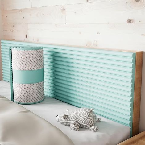 Padded Wall Panels Anti-Collision Stickers 3D Wall Covering Decorative Bedroom Living Room Green 20x200cm (1/5)