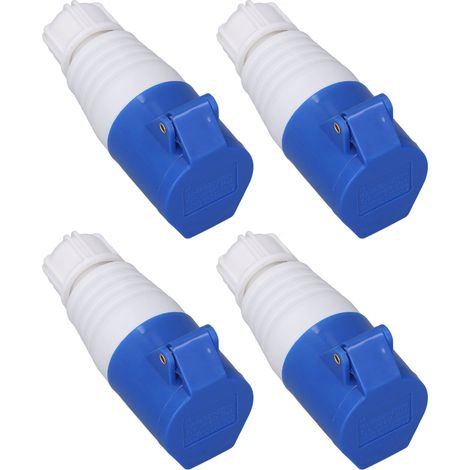 Lot de 4 connecteurs étanches industriels à 3 broches IP44, 220-250 V (1/5)