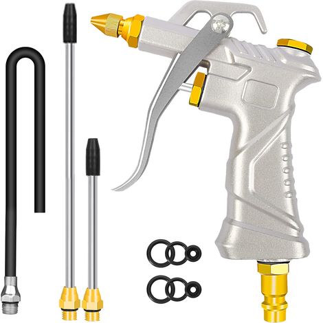 Pistolet Air Comprimé Industriel Avec RéGlable En Laiton, Rallonge De Tuyau Soufflage Universel, Accessoires Pour Compresseur D'Air Pneumatique, Outil DéPoussiéRage, Buse Soufflage. - 10.5 cm x 14 2 (1/5)