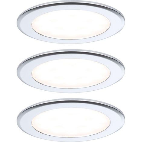 Éclairages encastrés LED chrome 65 mm