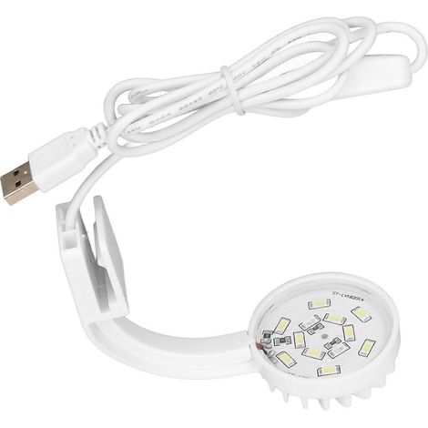 Lampe à pince pour aquarium 5W 5V 12 LED lumière bleue et blanche haute luminosité angle réglable fixation USB Aquar (1/3)