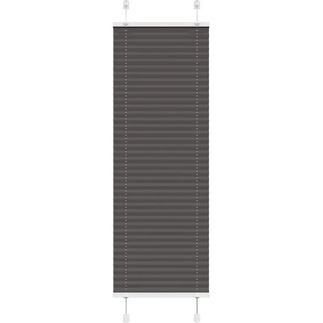 Plissee Schwarz 40x150 cm Stoffbreite 39,4 cm Polyester