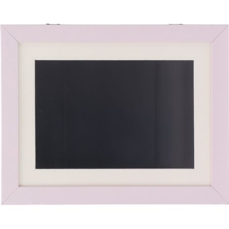 Kinder-Kunstrahmen aus HDF, robustes Magnetdesign, austauschbarer Bilderrahmen mit Ablagefläche für Zeichnungen und Bastelarbeiten, rosa (1/5)