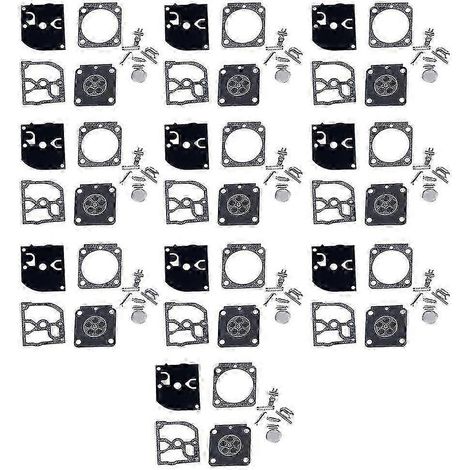 Kit de réparation de carburateur 10 pièces pour débroussailleuse RB-100 Joint et membrane pour HS45 FS55 FS38 BG45 MM55 413 (1/5)