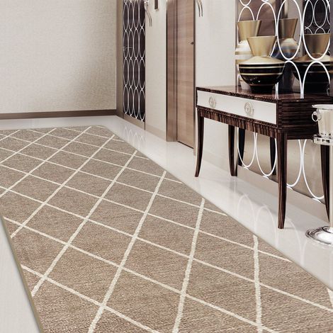 Tapis de couloir Cosenza Beige 80 x 100 cm