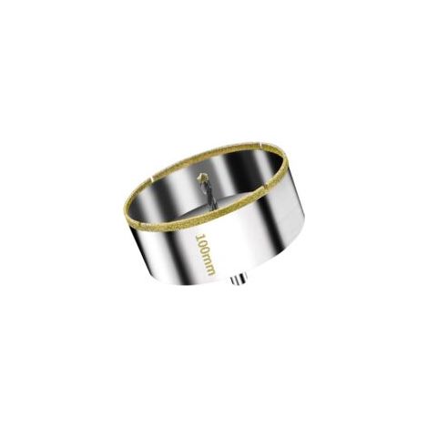Bluedeer – Sega a tazza diamantata da 100 mm – Acciaio al carbonio con rivestimento diamantato – Per piastrelle, vetro, ceramica, marmo – Foratura di precisione – Crezuo