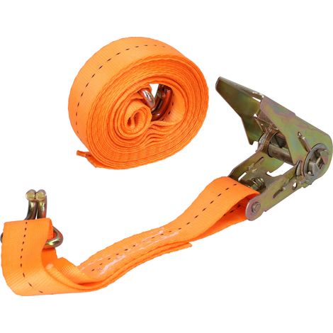 Sangle à cliquet en polyester robuste avec boucle à cliquet pour voiture, camion, bagages et marchandises (8 mètres (26,2 pieds))