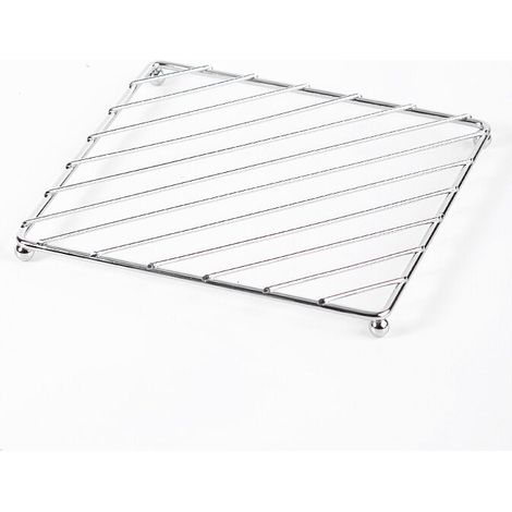 Tapis de table en acier inoxydable, argenté, 18,5 x 18,5 cm, 1 pièce Tapis résistant à la chaleur Support pour casseroles et plats (1/5)