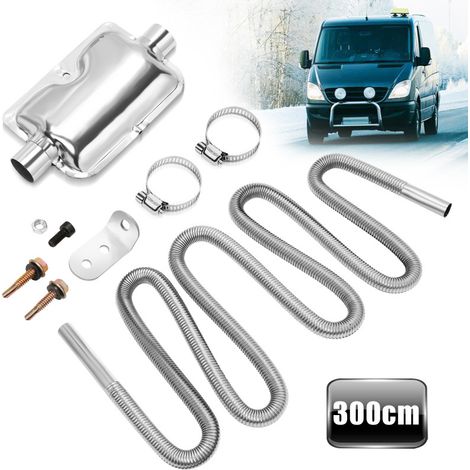 Randaco Tubo di scarico da 300cm fascette per tubi di scarico set in acciaio inox tubo di scarico riscaldatore di parcheggio diesel (1/5)