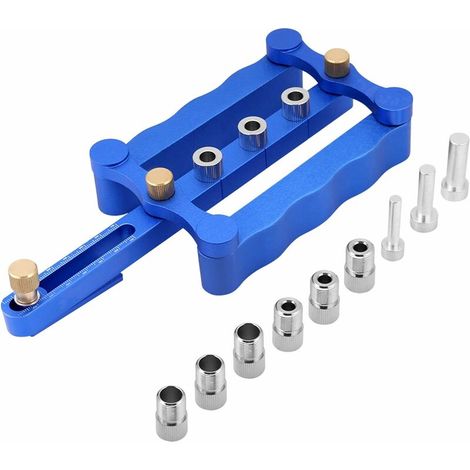 royaluxe - Kit de gabarit de goujonnage pour le travail du bois 6/8 / 10mm, gabarit de goujonnage auto-centrant Kit de trous de forage en bois outil de centrage du bois outils à main pour le travail d
