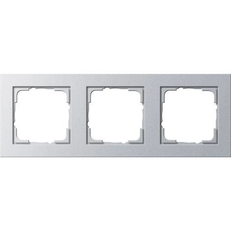 Gira Marco embellecedor 3f Gira E2 F Aluminio [021325], 0213 25